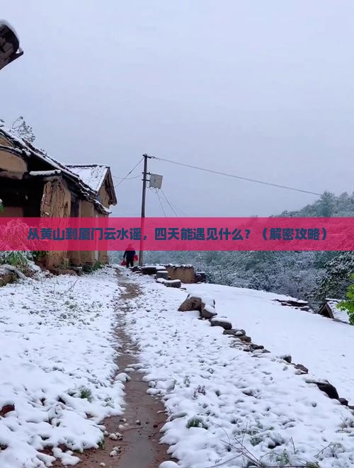 黄山去厦门云水谣四日游