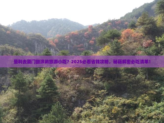垦利去厦门鼓浪屿旅游小吃