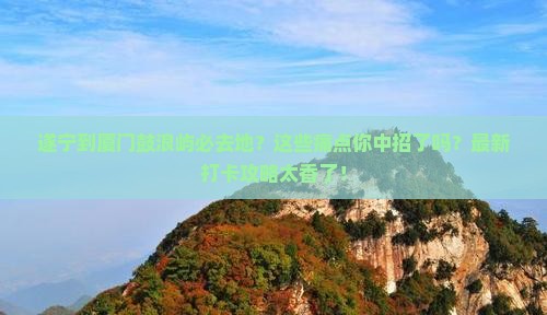 遂宁到厦门鼓浪屿必去地