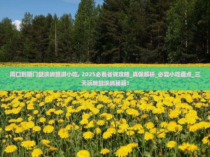 周口到厦门鼓浪屿旅游小吃