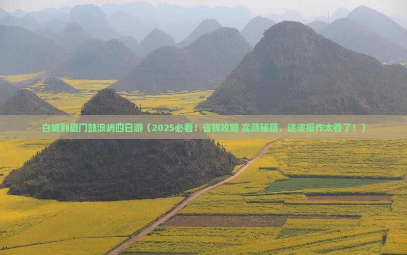 白城到厦门鼓浪屿四日游
