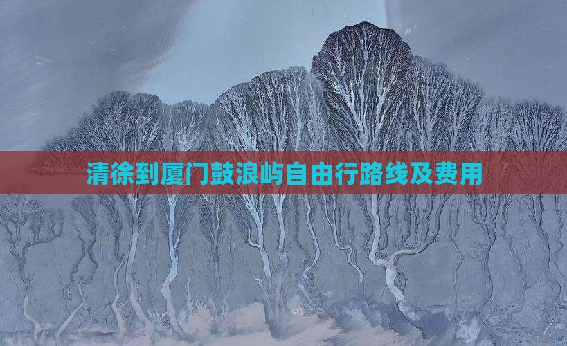 清徐到厦门鼓浪屿自由行