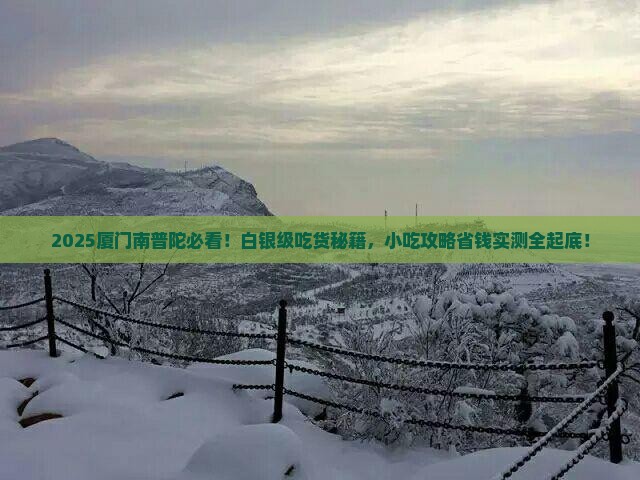 白银去厦门南普陀旅游小吃