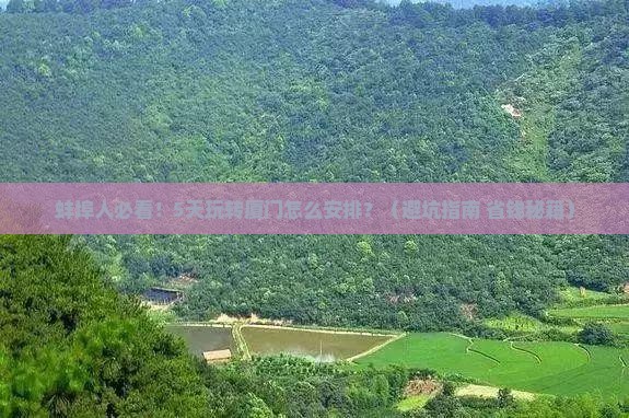 蚌埠到厦门五日游