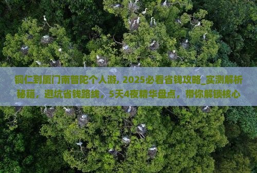 铜仁到厦门南普陀个人游