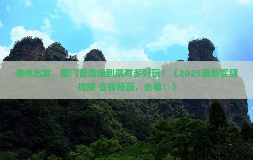 漳州去厦门曾厝埯景点