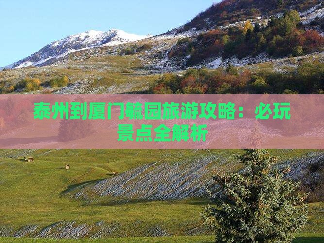 泰州到厦门毓园哪里玩
