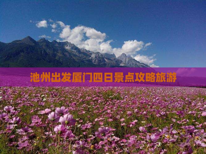 池州去厦门四日游