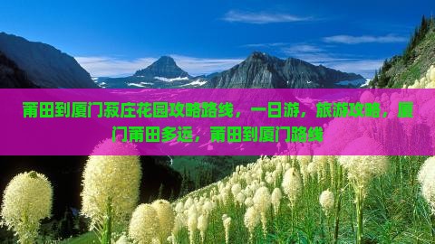 莆田到厦门菽庄花园攻略