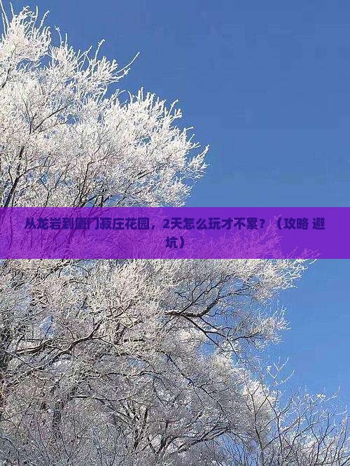 龙岩去厦门菽庄花园二日游