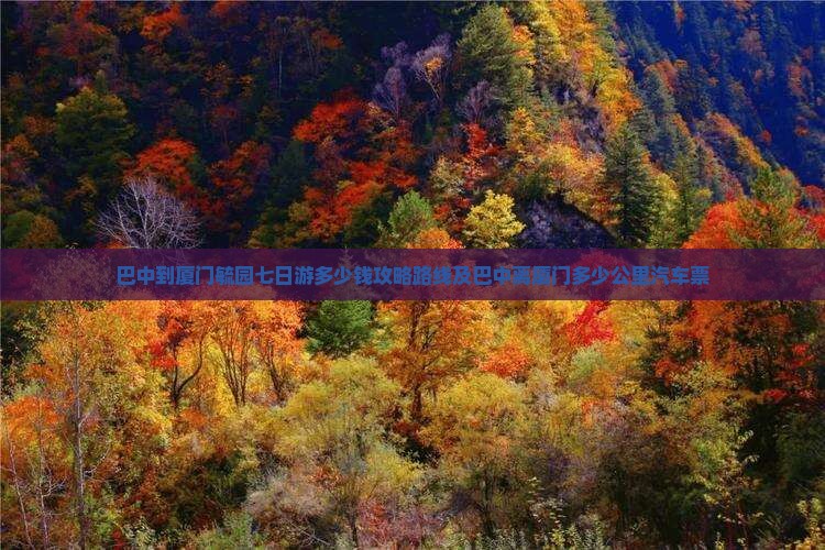 巴中到厦门毓园七日游