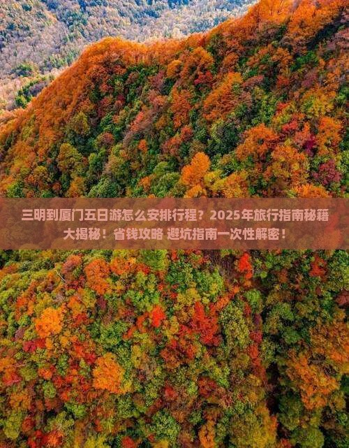 三明到厦门五日游