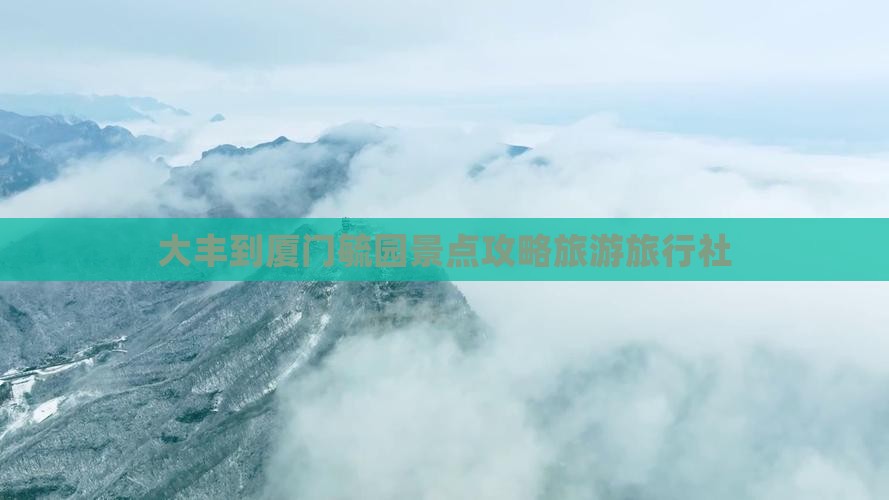 大丰到厦门毓园旅行社