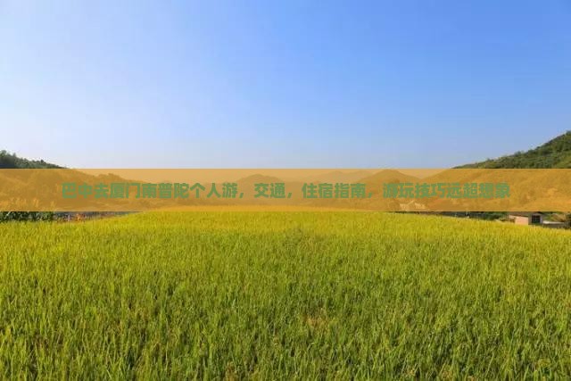巴中去厦门南普陀个人游