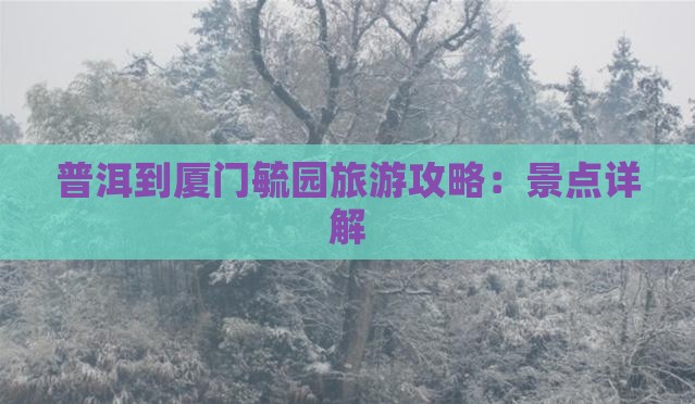 普洱到厦门毓园旅行社
