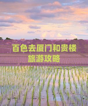 百色去厦门和贵楼攻略