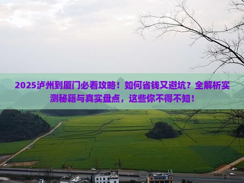 泸州到厦门攻略