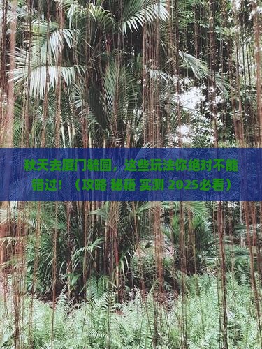 秋天到厦门毓园哪里玩