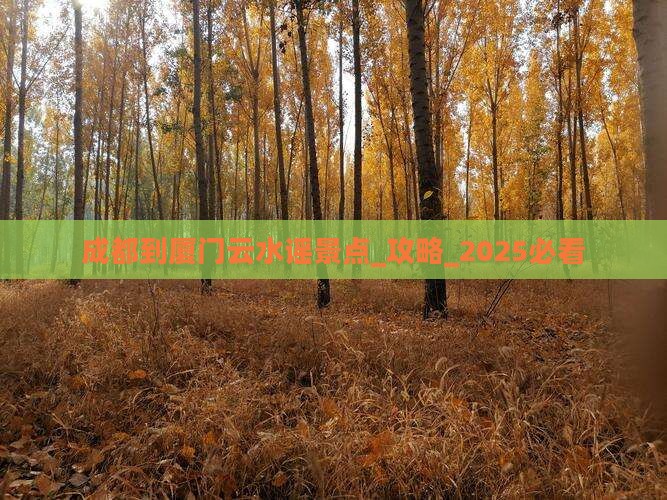 成都到厦门云水谣景点