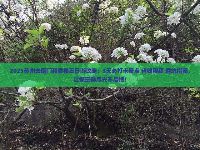 苏州去厦门和贵楼五日游