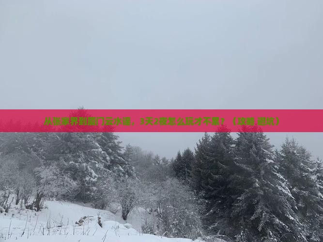 张家界到厦门云水谣旅游