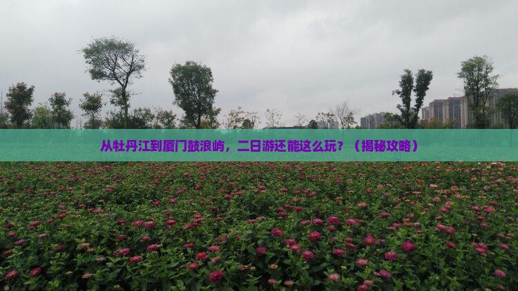 牡丹江去厦门鼓浪屿二日游