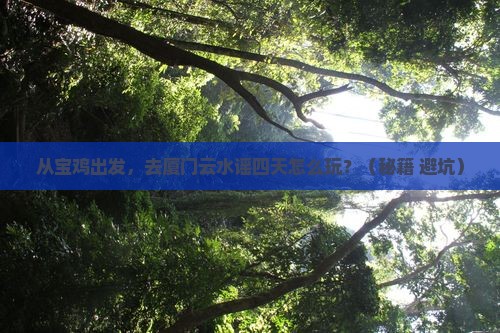 宝鸡去厦门云水谣四日游