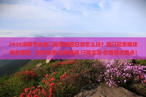 清明节去厦门和贵楼四日游