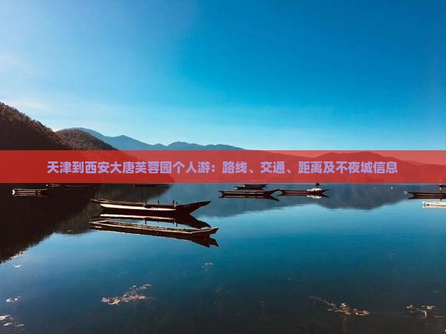 天津到西安大唐芙蓉园个人游
