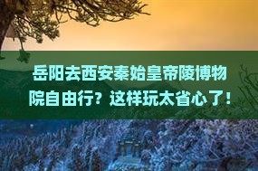 岳阳去西安秦始皇帝陵博物院自由行