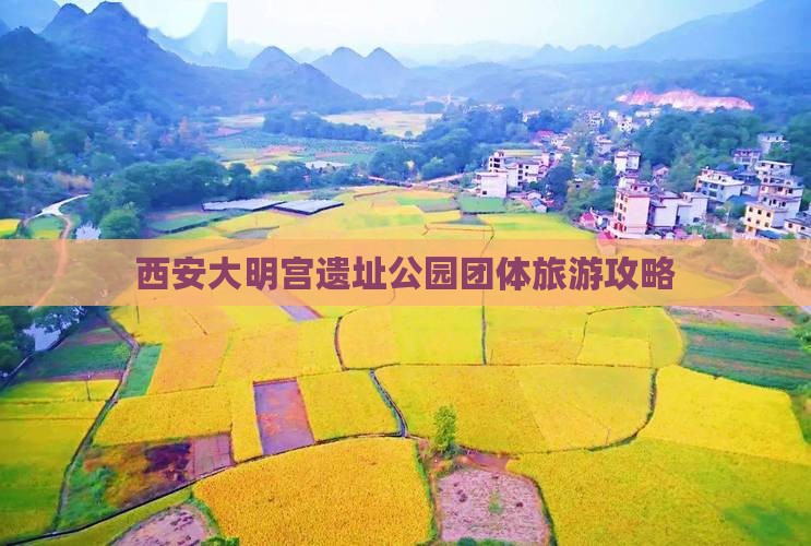 宿州到西安大明宫国家遗址公园团体旅游 宿州到西安大明宫国家遗址公园团体旅游