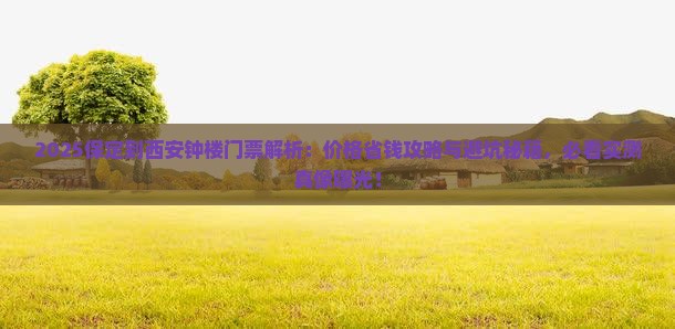 保定到西安钟楼门票