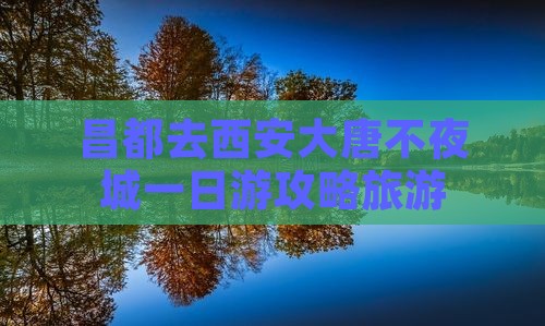昌都去西安大唐不夜城一日游