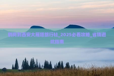 鹤岗到西安大雁塔旅行社