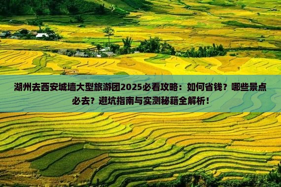湖州去西安城墙大型旅游团