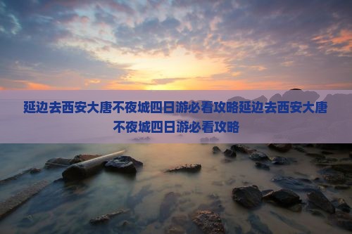 延边去西安大唐不夜城四日游