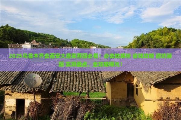 乌鲁木齐去西安大唐芙蓉园必去地