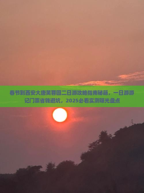 春节到西安大唐芙蓉园二日游