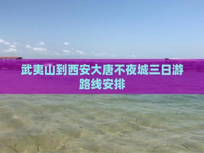 武夷山到西安大唐不夜城三日游