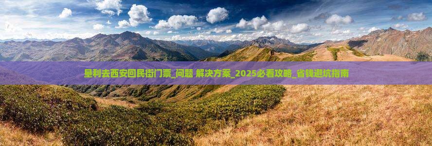 垦利去西安回民街门票