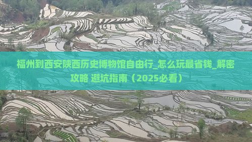 福州到西安陕西历史博物馆自由行