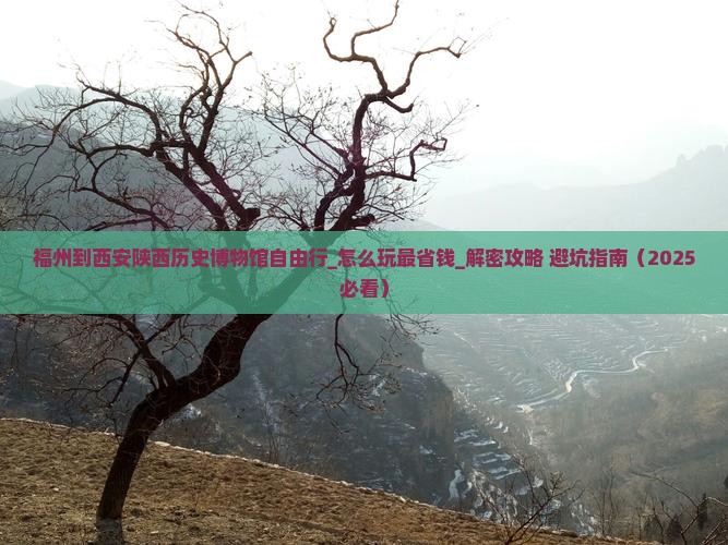 福州到西安陕西历史博物馆自由行