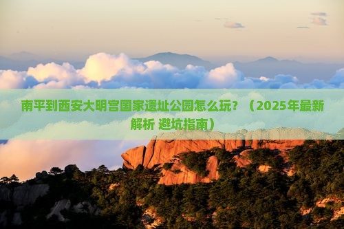 南平到西安大明宫国家遗址公园攻略