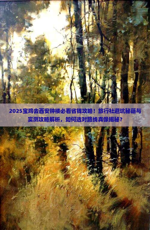 宝鸡去西安钟楼旅行社