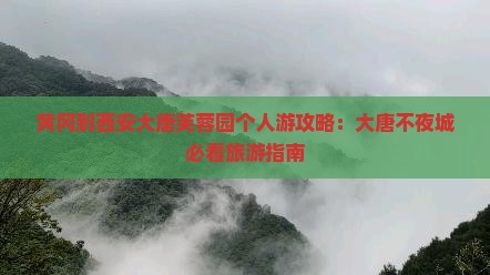 黄冈到西安大唐芙蓉园个人游