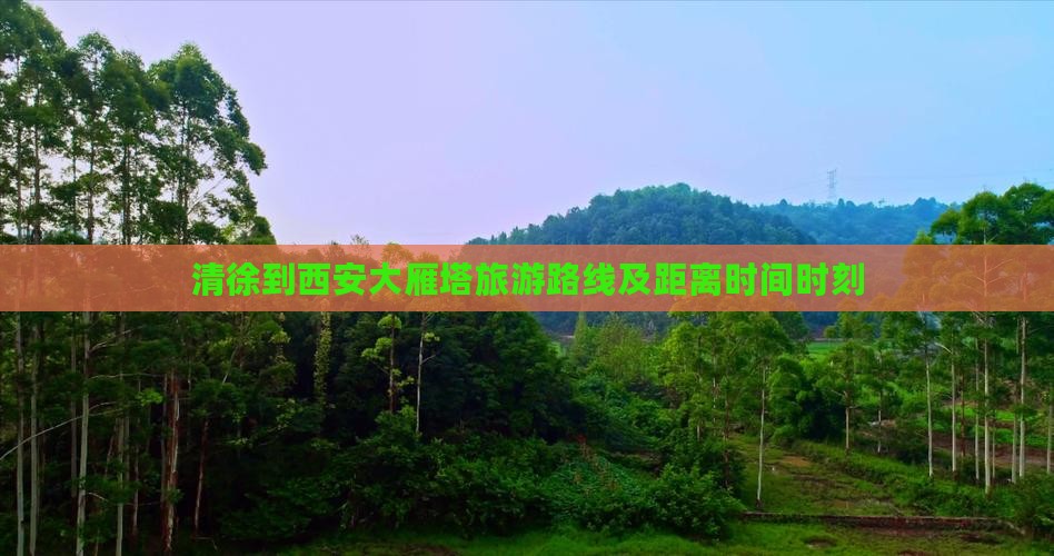 清徐到西安大雁塔旅游
