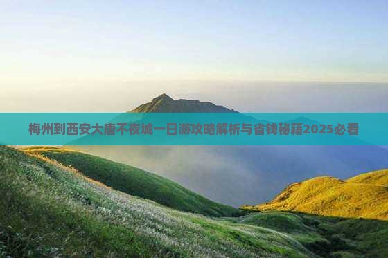 梅州到西安大唐不夜城一日游