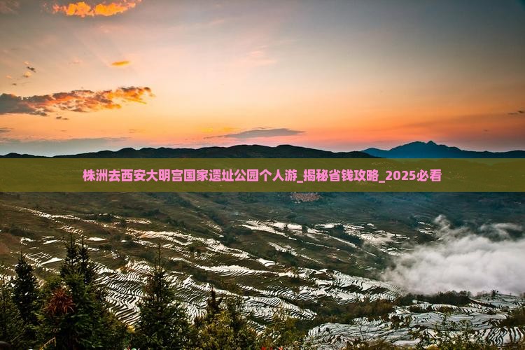 株洲去西安大明宫国家遗址公园个人游