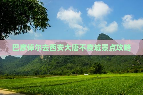 巴彦倬尔去西安大唐不夜城景点