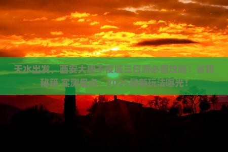 天水去西安大唐不夜城三日游
